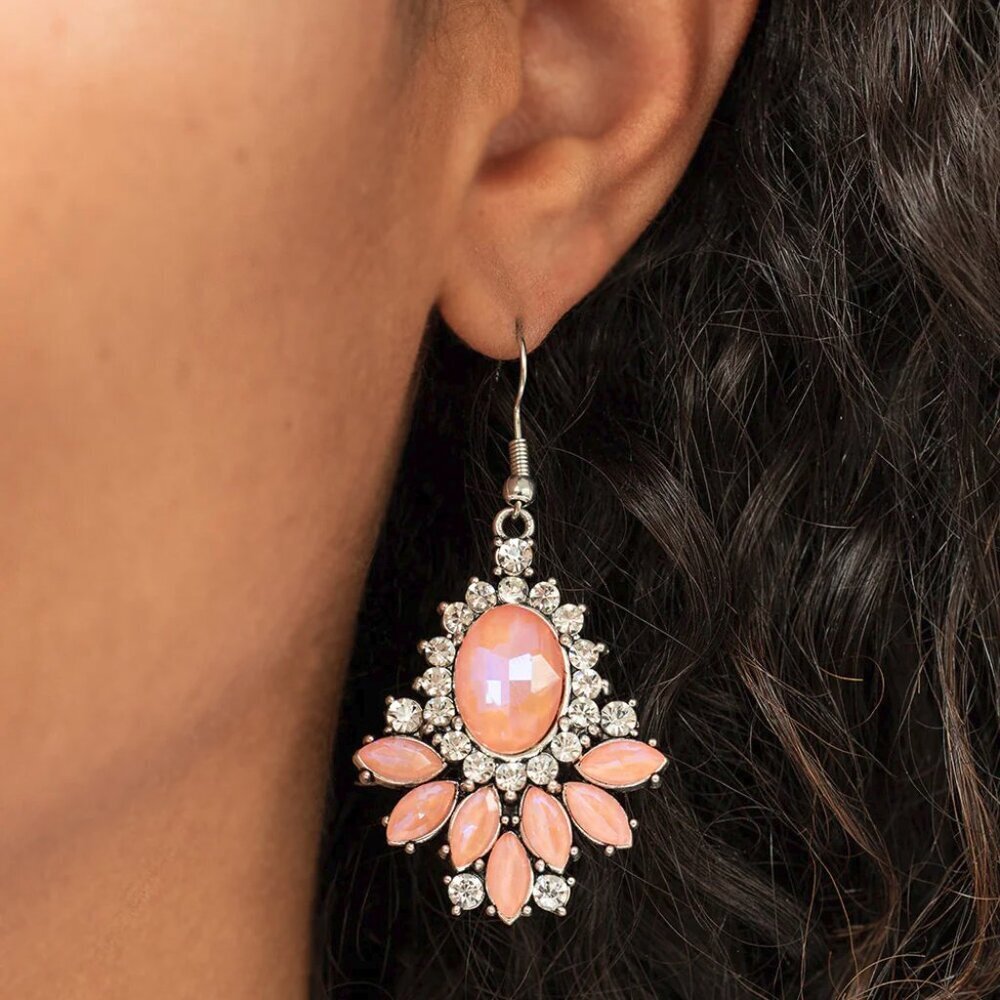 Paparazzi Jewelry Accessories - Magic Spell Sparkle - Orange Earrings - Vintage